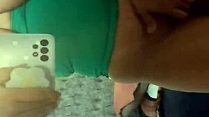 Horny Stepdaughter Fingers Juicy Pussy In Mirror As Stepdad Listens To Moans