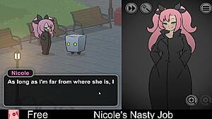 nicole's clean job hides her nasty erotic interactive game secrets