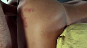 Red Shorts Slip Off Revealing Couch Ass for Licking Pounding