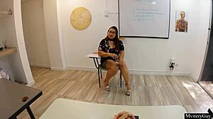 Stepmom Teacher Lures Me to Classroom for Sudden Wild Fuck