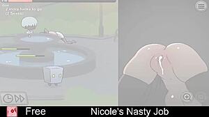 nicole's clean job hides her nasty erotic interactive game secrets