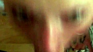 Staring contest while slut deepthroats cock sloppy in pov challenge