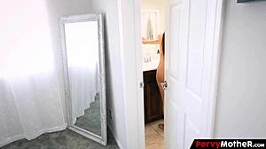 stepson grabs stepmom's used panties for his secret thrill