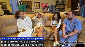 Doctor forces hitachi vibrator orgasms on screaming lesbian nurse patient in hospital bdsm!