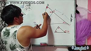 Asian Nerd Teacher Sexual Math Challenge