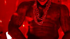 hallelujah johnson worships massive black hairy monster cock in solo masturbation frenzy