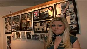 Busty Blonde Milf Deepthroats Monster Cock Then Takes It Deep In Shaved Pussy Doggystyle In Fishnets And Heels
