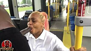 Public Bus Sucker Honey Rose Swallows Huge Black Cock Deep? 