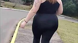 Stepmom struts pantyless flashing big natural tits and ass