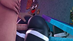 FNAF Puppet Fucked by Big Black Cocks Creampie