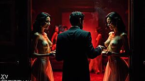 hey, ever seen ai oriental fox tail dancers rip clothes in vip techno tease?