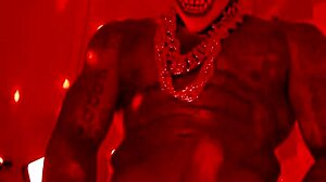 hallelujah johnson worships massive black hairy monster cock in solo masturbation frenzy