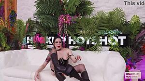 Brunette Slut Anna de Ville Face Fucked Deepthroated and Pissed on in Rough Ass Worship Session