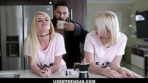 Boyfriend uses blonde teen stepsisters Nikki Sweet Sabrina Snow anytime?