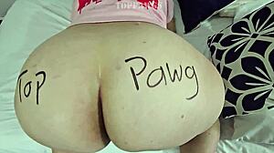 Granny's huge ass cheeks get drawn on 🍑✏️