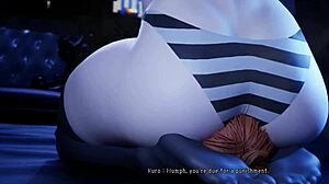 gothic kuro farts hard on face during witch cumshot