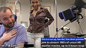 human guinea pig, take this hitachi vibrator from nurse miss mars till you cum hard