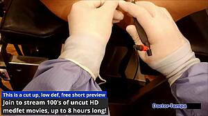 dr tampa runs orgasm research on naomi alice's gaping shaved pussy