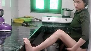 Desi Wife Takes Rough Kitchen Fuck While Cooking