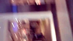 voyeur spies black ebony ass folding candid in old shop hidden cam