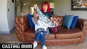 Nerdy 18yo Redhead Latina Gags on Monster Cock in Sloppy POV!