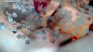 hot latina shemale strokes her cock on webcam in horny homemade masturbation compilation