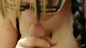 Oops Voice Loud Pie Deepthroats Gagging in Glasses on Knees