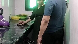 Desi Wife Takes Rough Kitchen Fuck While Cooking