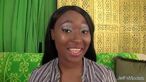 marie leone's mega ebony bbw tits bounce before vibrator wank session