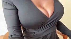 Big Tits Stepmom Caresses Nipples Outdoor Masturbating