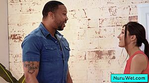 Maya Woulfe's Naughty Nuru Massage Turns Wet and Wild on Black Client