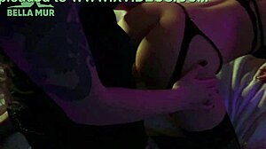 Lesbian domme pounds submissive sluts bent over with massive strapon
