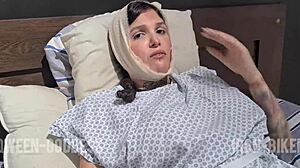 doctor i need help cumming on these huge tits during exam play