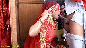 desi indian milf mommy teases with dirty hindi talk before wet pussy suck
