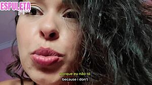 Beautiful latina brunette gives pov jerk off instructions