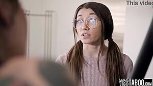 imagine that nerdy teen lesbian fingering and licking her milf stepsis's girlfriend pussy.