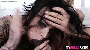 oh man this hardcore goth foursome with tattoos has me swallowing cumshots nonstop!!