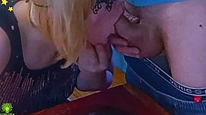 hey mommy milf digs into stepson's cock breakfast on a plate