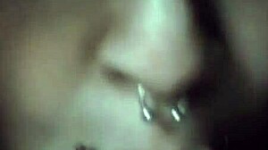 Hey goth girl slurps that huge 9 inch dildo deep!