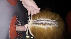 did you see me suck that huge cock in gloryhole booth?