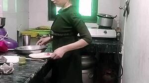 Desi Wife Takes Rough Kitchen Fuck While Cooking