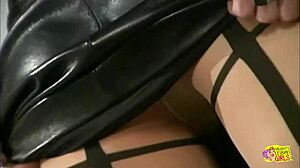 posing in heels sparks two brunettes into hot lingerie lesbian pussy licking and orgasms!