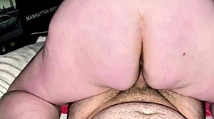 whoa thick bbw milf's big butt spread wide for huge creampie load! 🍑💦