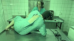 Nurse Mistress April Humiliates Bound Patient Cock in Latex Clinic