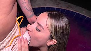damn, poolside with sexy colombian abbylove7? let's fuck her huge tits and ass hard!