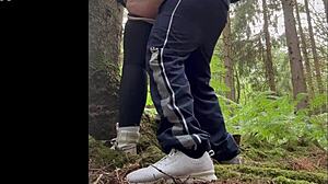 chubby slut, quick forest suck then anal ride me now