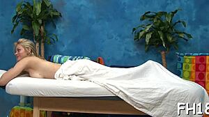 Nude Teen Masseuse Oils Shaved Pussy for Rough Nuru Cock Ride and Hardcore Pounding