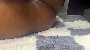 black whore squirts from oiled ass vibrator pounding hard?
