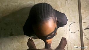 god my sexy petite ebony roommate licks and sucks my dick bone dry in the dorm