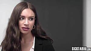 Lesbian coworkers crave fucking big ass boss amid wild pussy licking ecstasy